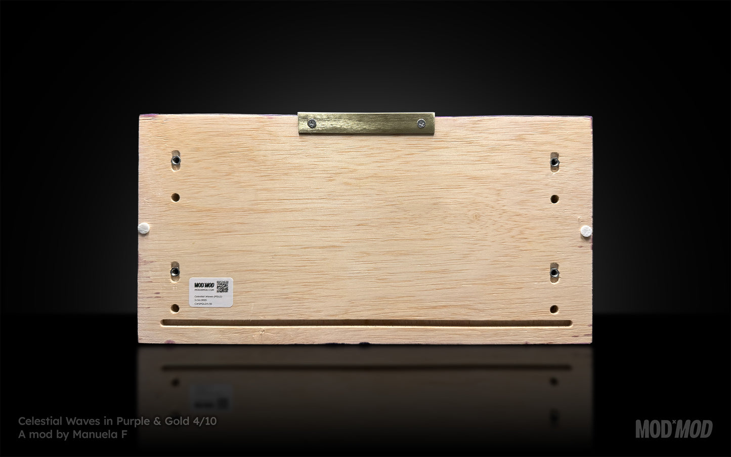 Wood drawer front rear view