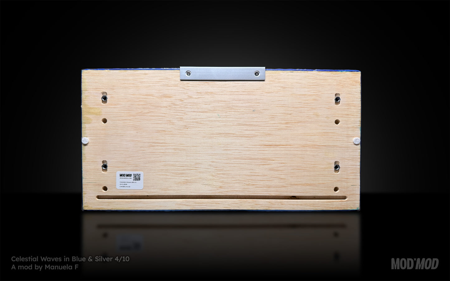 Wood back of the art piece