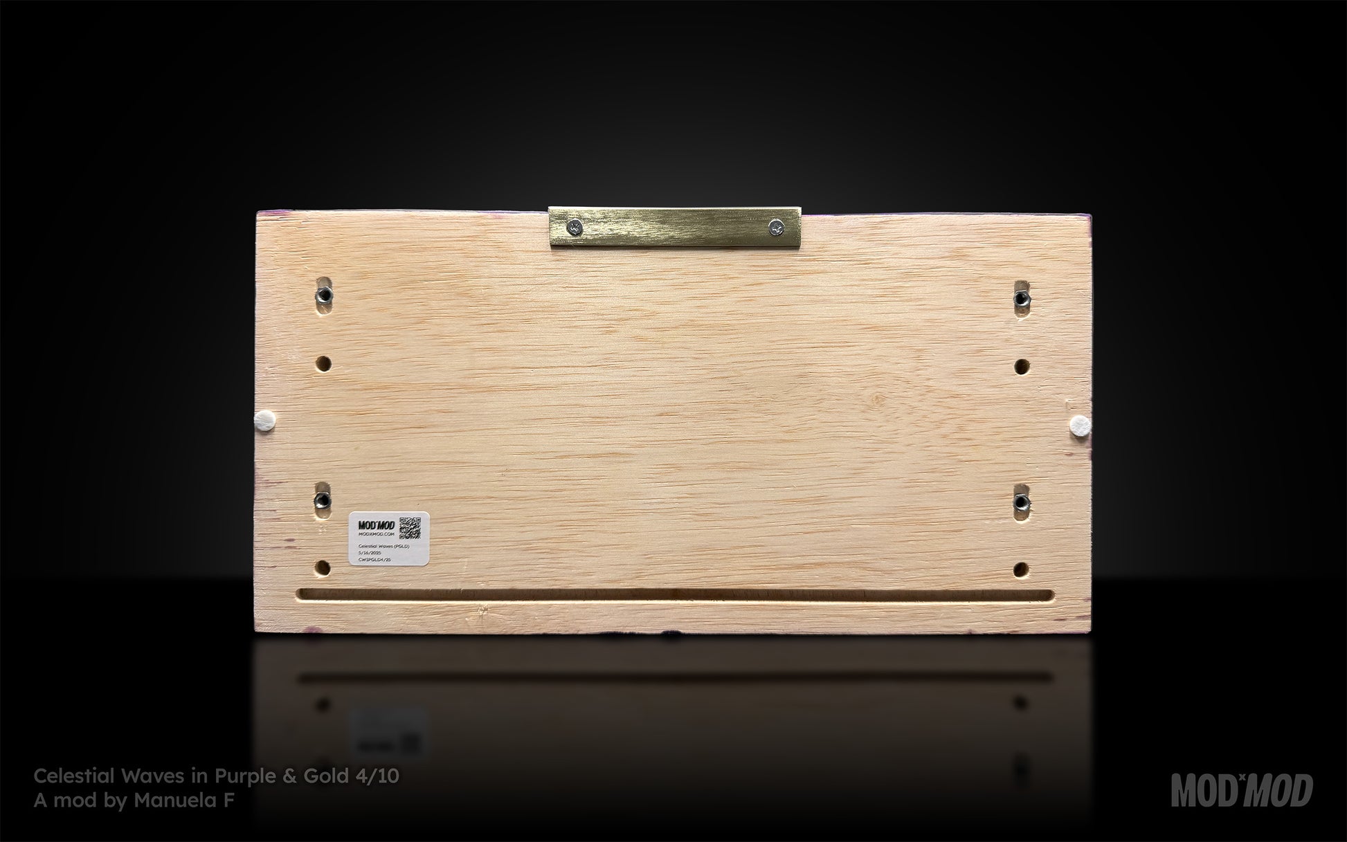 Wood drawer front rear view