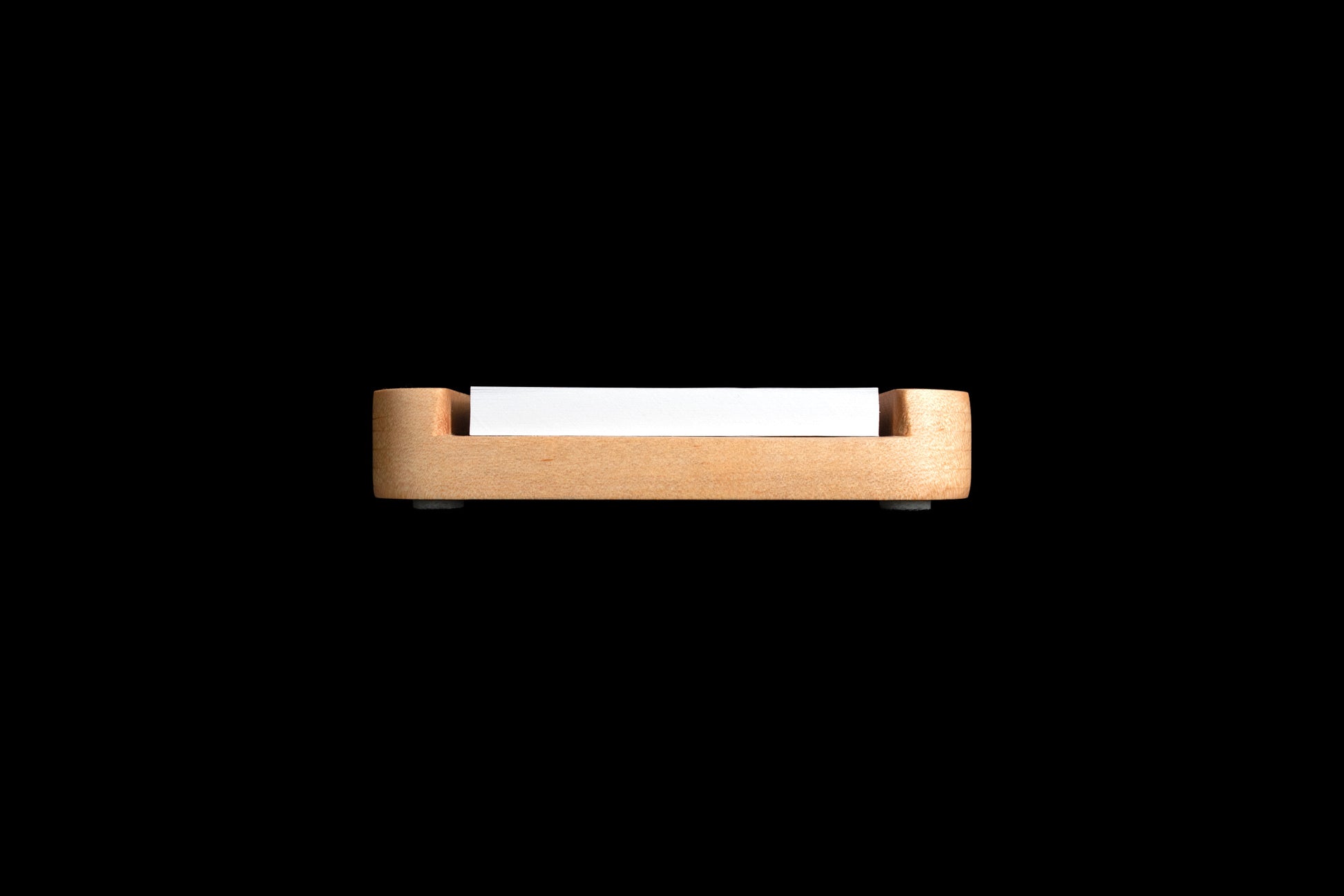 Maple sticky note caddy front