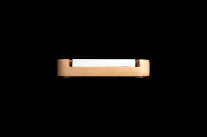 Maple sticky note caddy front