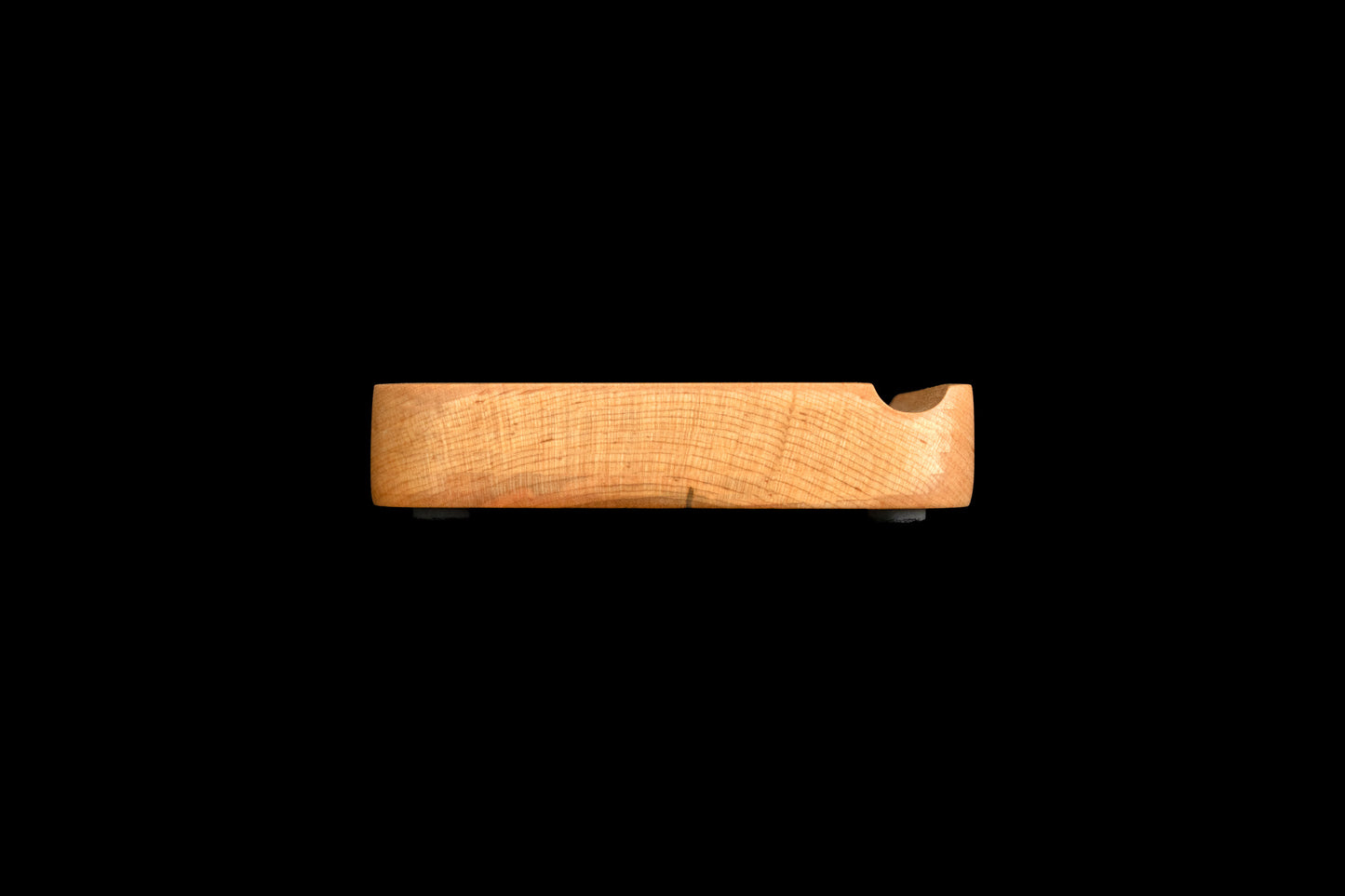 Maple sticky note caddy from side