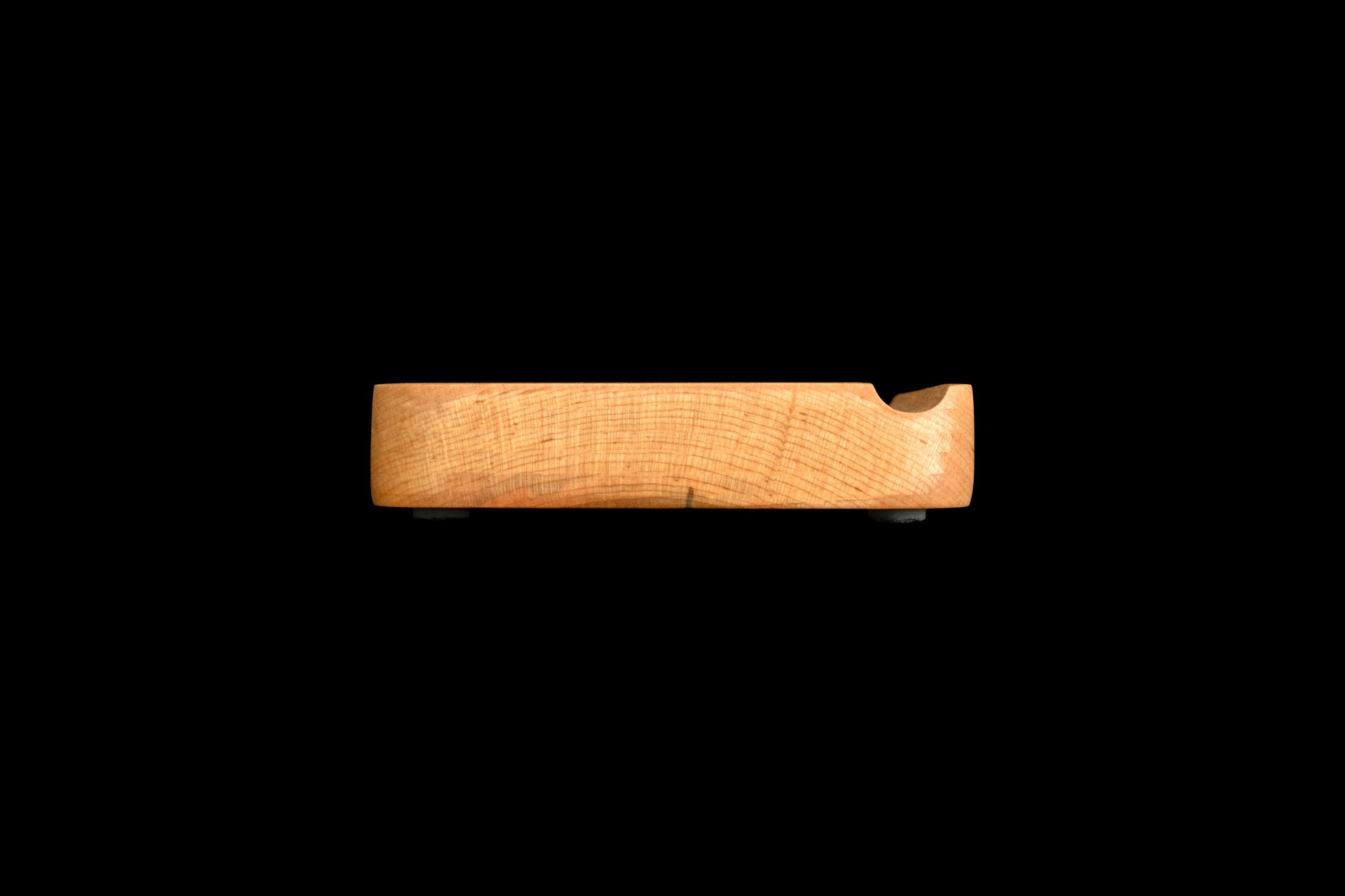 Maple sticky note caddy from side