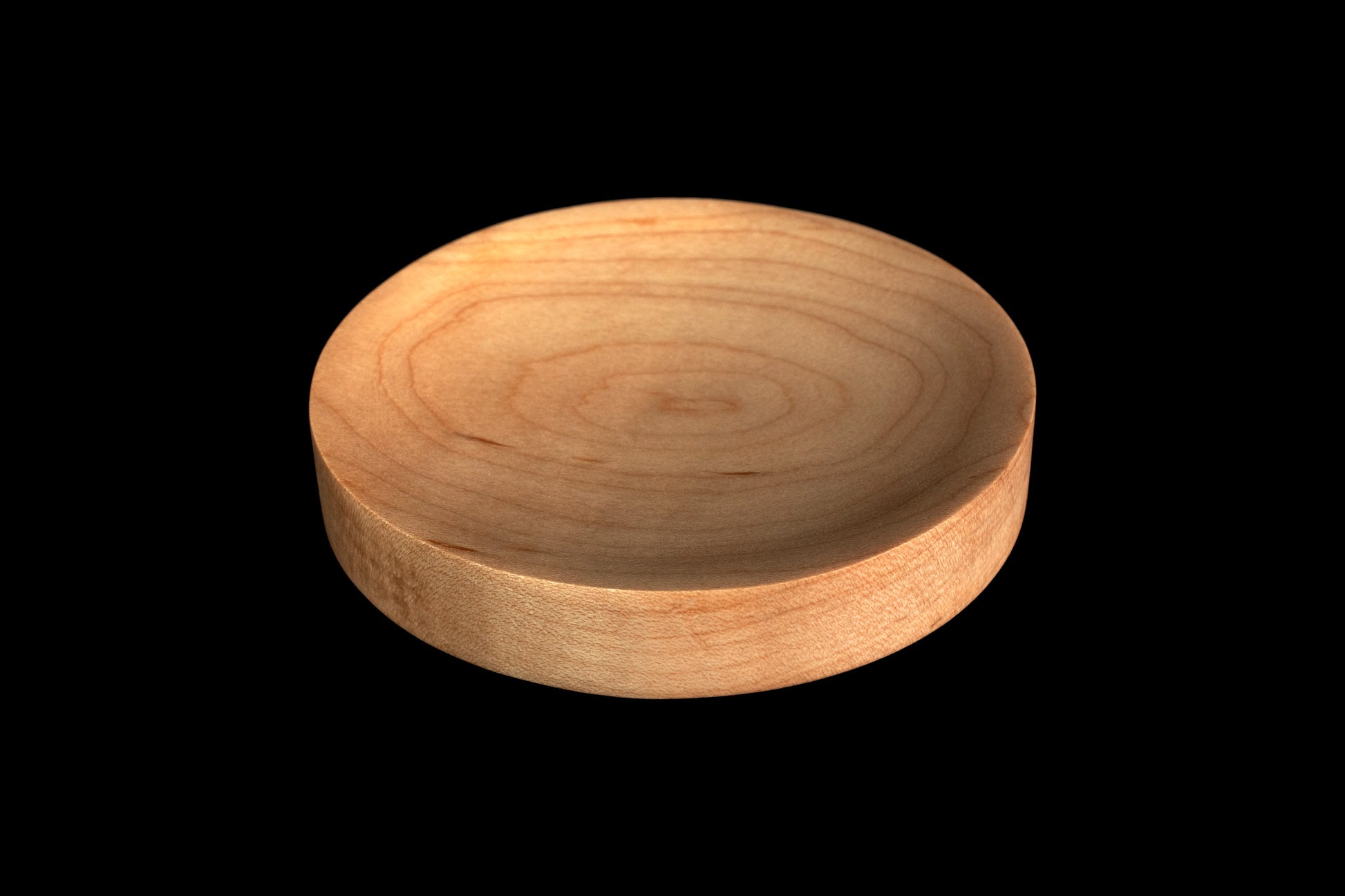 Light circular spoon rest with concave center