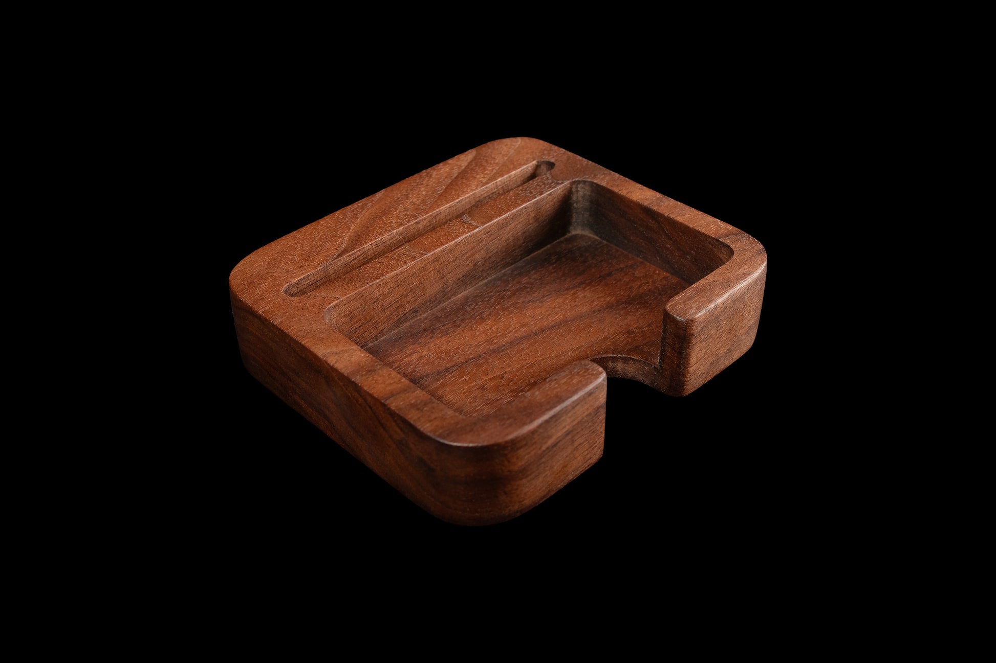 Business card caddy at an angle