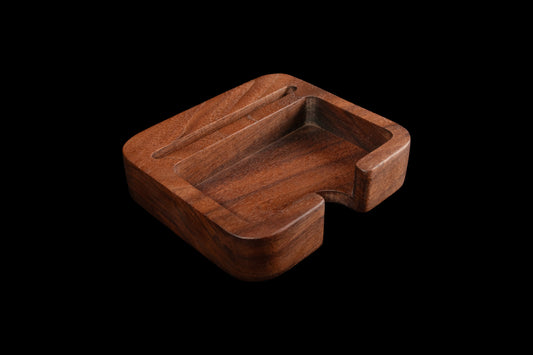 Business card caddy at an angle